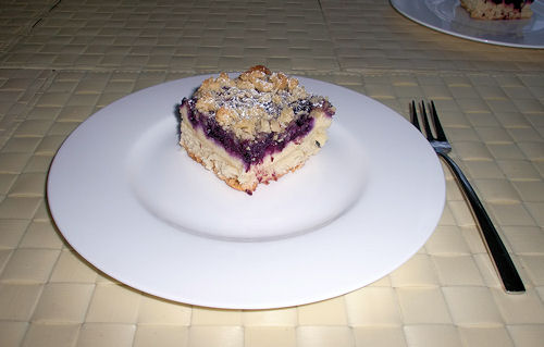Blaubeer-Quarkkuchen mit Streuseln