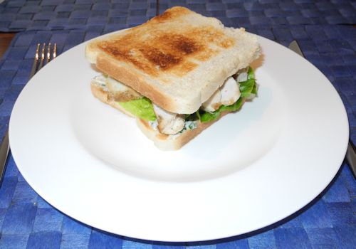 Hähnchen-Sandwich mit Frischkäse