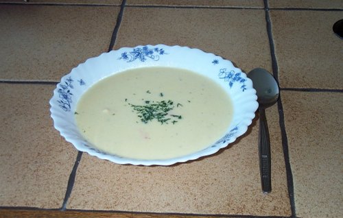 Käse-Safran-Suppe